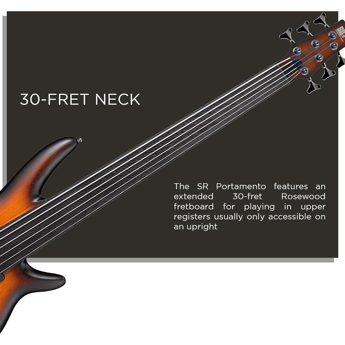 Đàn Guitar Bass 6-dây Ibanez Bass Workshop SRF706, Brown Burst Flat-Mai Nguyên Music