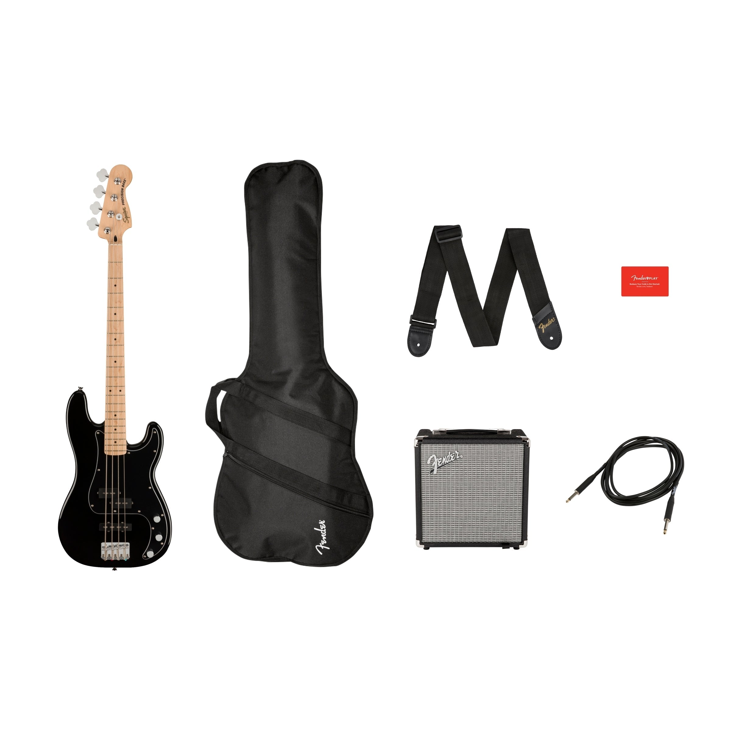 Đàn Guitar Bass Squier Affinity Series Precision Bass PJ Pack, LRL FB, Black-Mai Nguyên Music