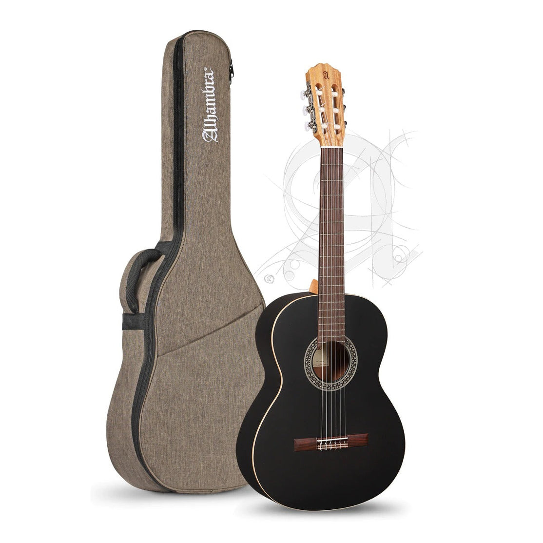 Đàn Guitar Classic Alhambra 1C Black Satin-Mai Nguyên Music