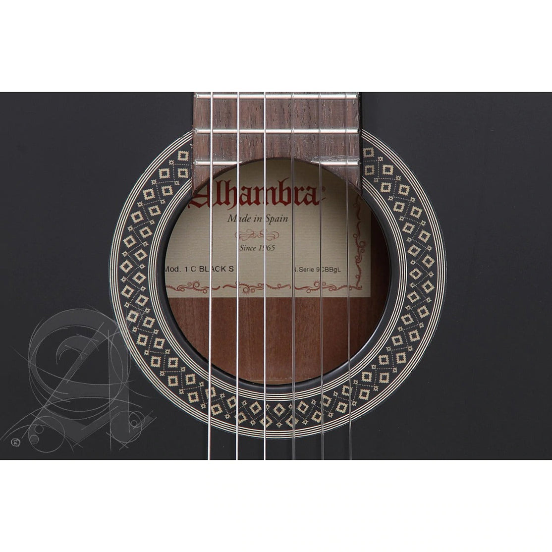 Đàn Guitar Classic Alhambra 1C Black Satin-Mai Nguyên Music