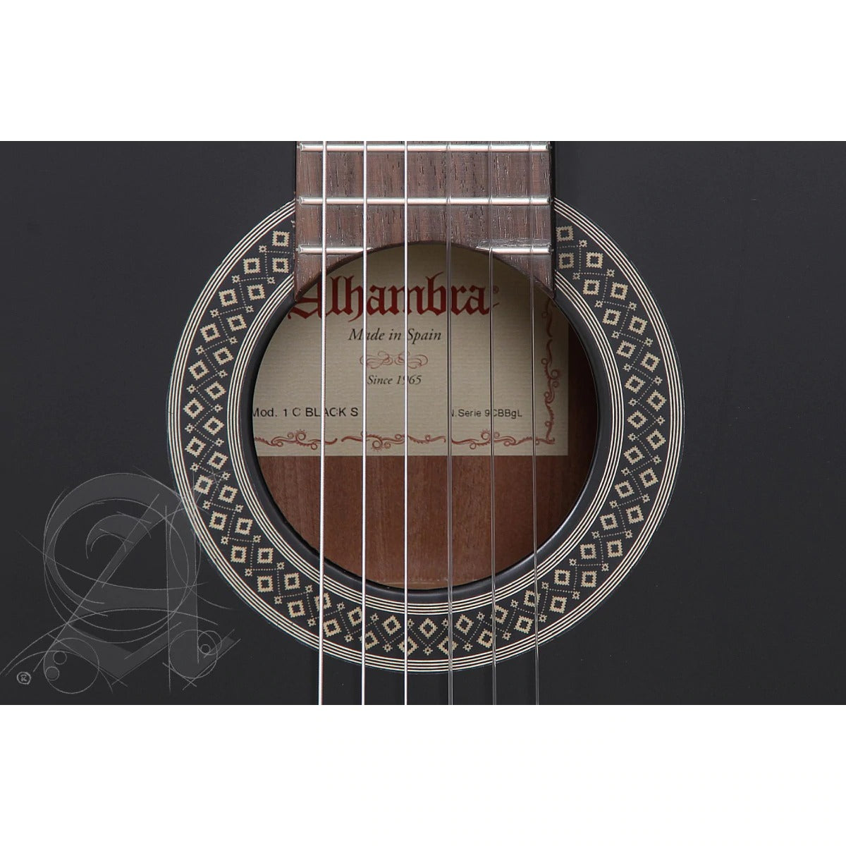 Đàn Guitar Classic Alhambra 1C Black Satin-Mai Nguyên Music