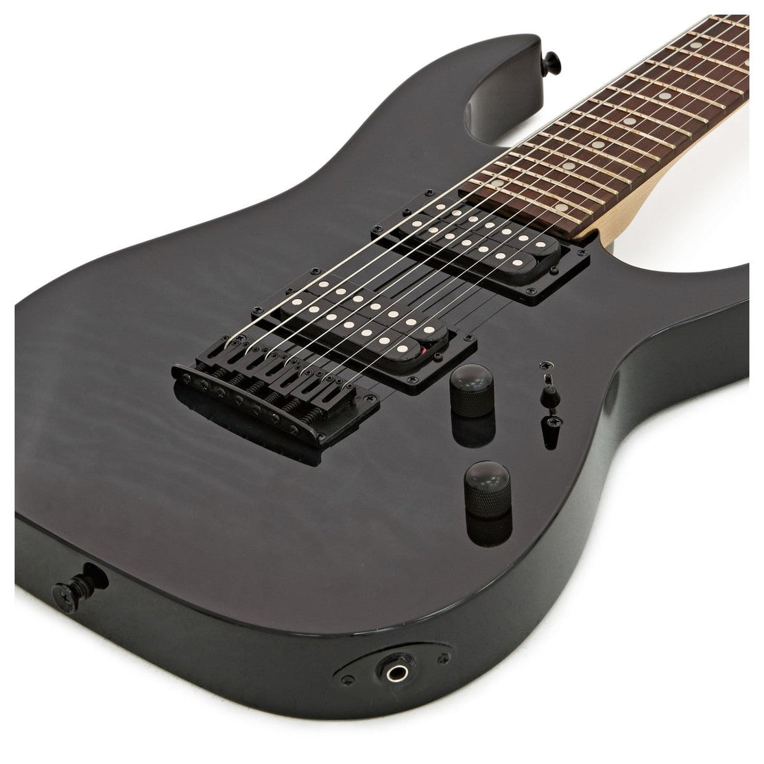 Đàn Guitar Điện 7-dây Ibanez RG GIO GRG7221QA, Transparent Black Sunburst-Mai Nguyên Music