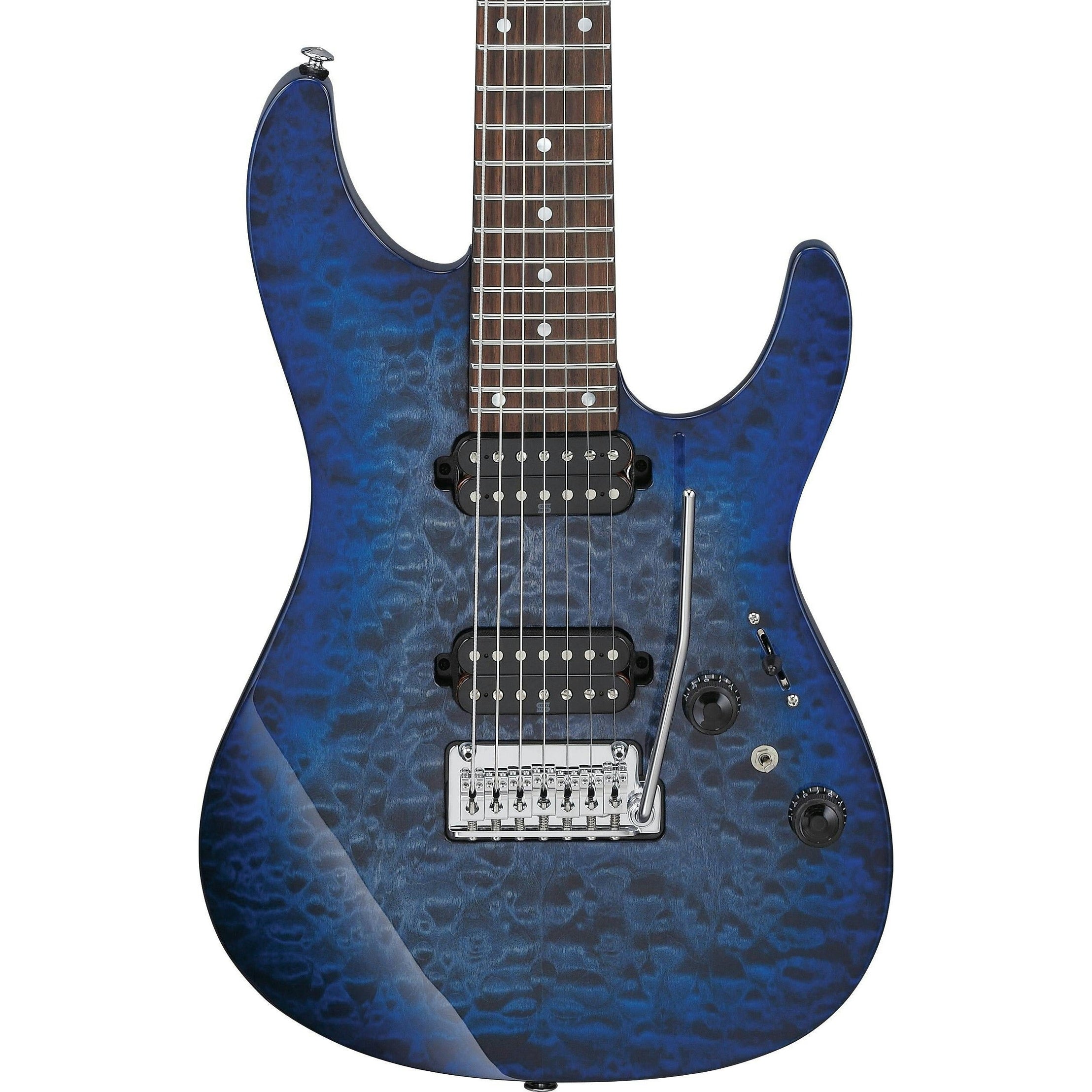 Đàn Guitar Điện 7-dây Premium Ibanez AZ427P2QM - Twilight Blue Burst-Mai Nguyên Music