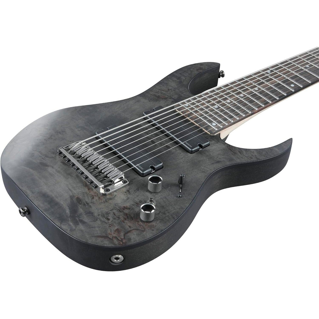 Đàn Guitar Điện 9-dây Ibanez Axe Design Lab RG9PB, Transparent Gray Flat-Mai Nguyên Music