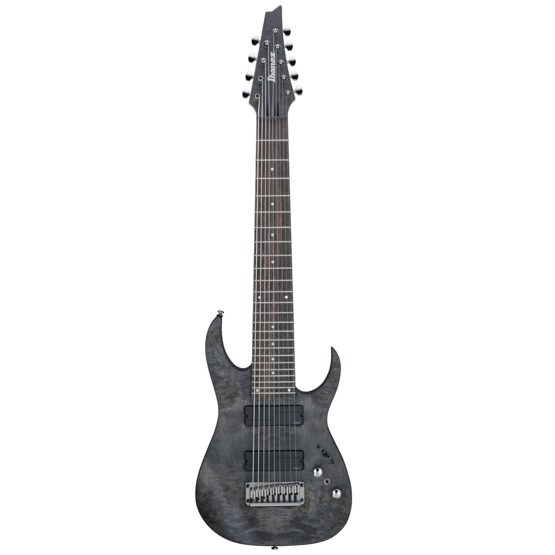 Đàn Guitar Điện 9-dây Ibanez Axe Design Lab RG9PB - Transparent Gray Flat-Mai Nguyên Music
