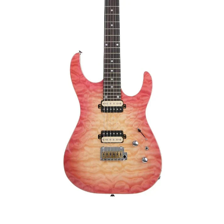 Đàn Guitar Điện Auriga AM-540 HH, Rosewood Fingerboard, PB - Peach Burst-Mai Nguyên Music