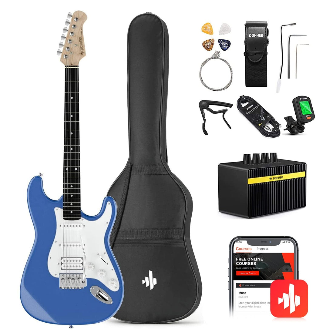 Đàn Guitar Điện Donner DST-100 - Combo-Mai Nguyên Music