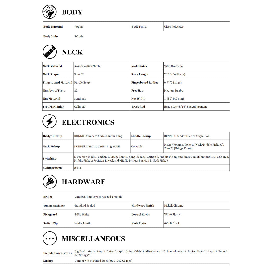 Đàn Guitar Điện Donner DST-100 - Combo-Mai Nguyên Music