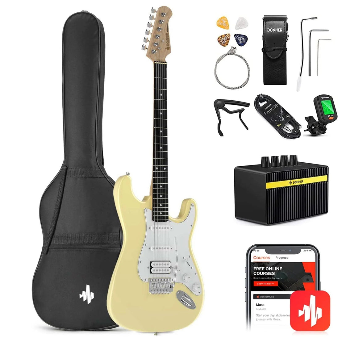 Đàn Guitar Điện Donner DST-100 - Combo-Mai Nguyên Music