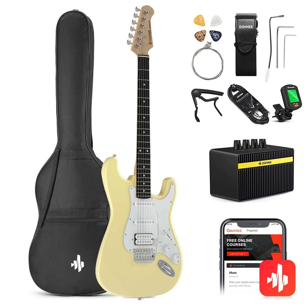 Đàn Guitar Điện Donner DST-100 - Combo-Mai Nguyên Music