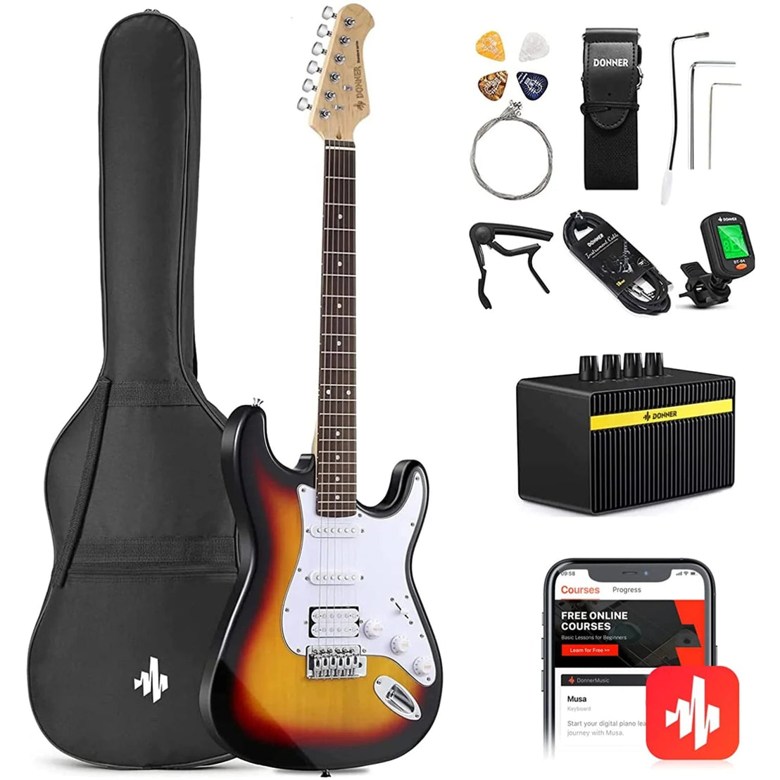 Đàn Guitar Điện Donner DST-100 - Combo-Mai Nguyên Music