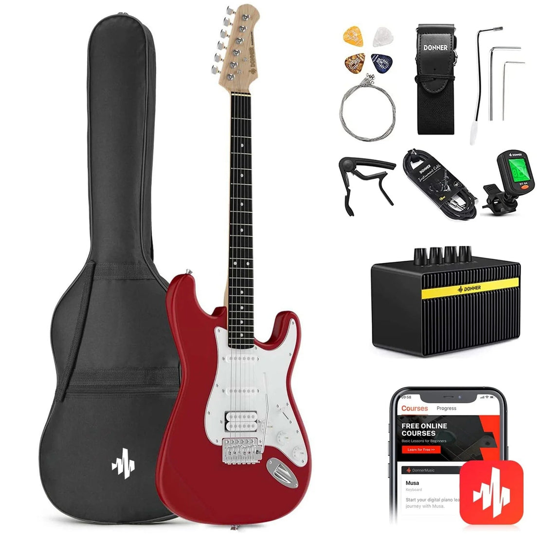 Đàn Guitar Điện Donner DST-100 - Combo-Mai Nguyên Music