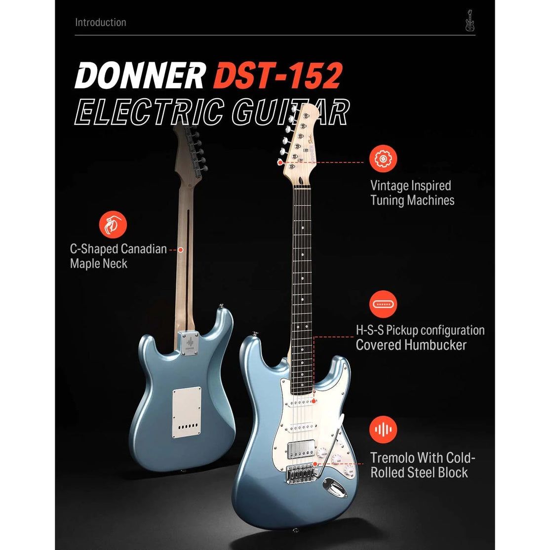 Đàn Guitar Điện Donner DST-152 Combo-Mai Nguyên Music