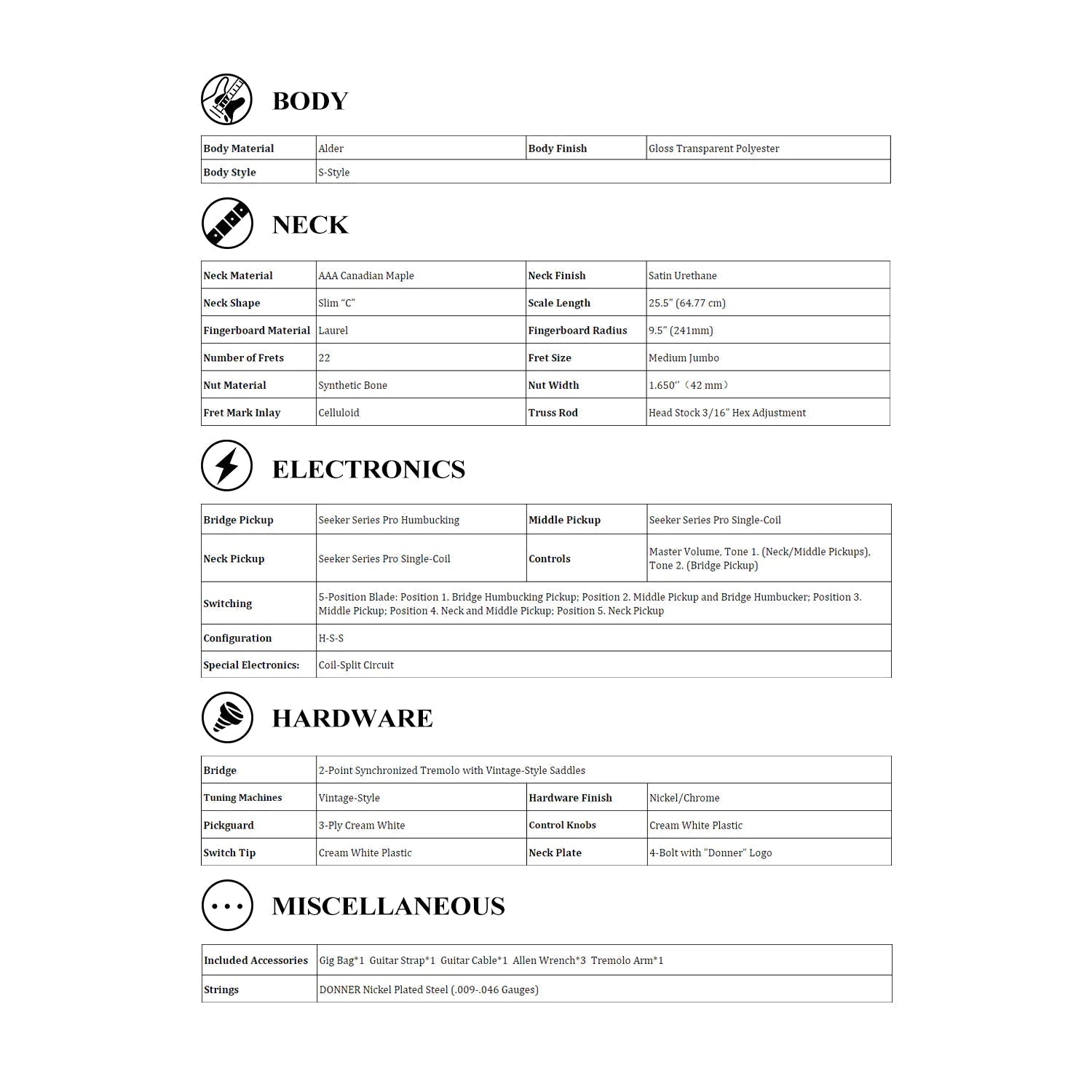 Đàn Guitar Điện Donner DST-152 Combo-Mai Nguyên Music