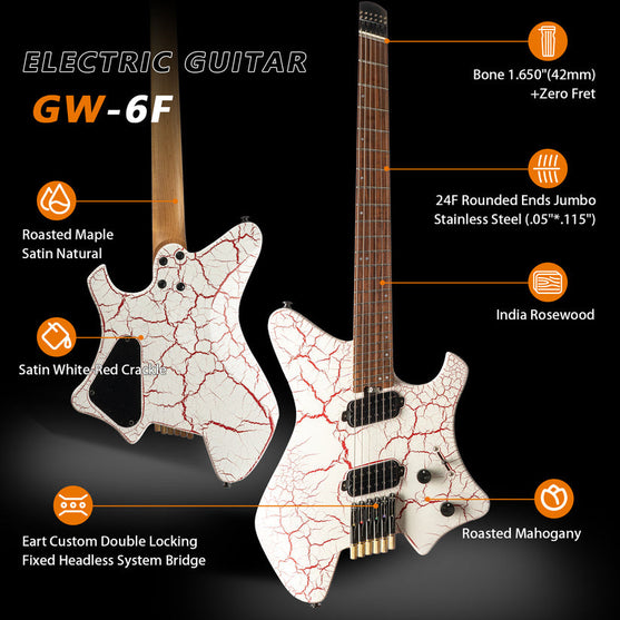Đàn Guitar Điện Eart GW-6F Headless-Mai Nguyên Music
