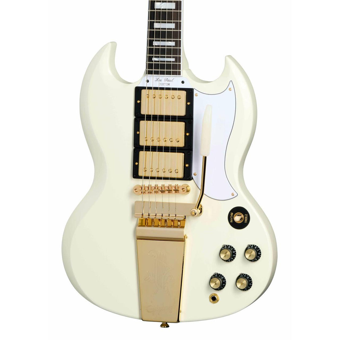 Đàn Guitar Điện Epiphone Inspired By Gibson Custom 1963 Les Paul SG Custom - Classic White Vos-Mai Nguyên Music