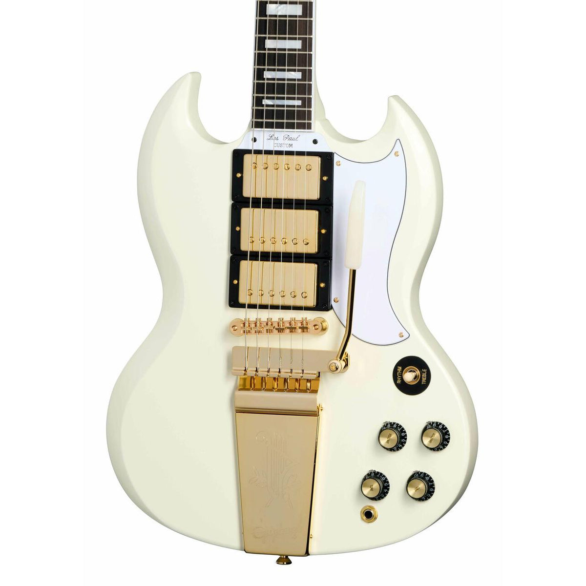 Đàn Guitar Điện Epiphone Inspired By Gibson Custom 1963 Les Paul SG Custom - Classic White Vos-Mai Nguyên Music