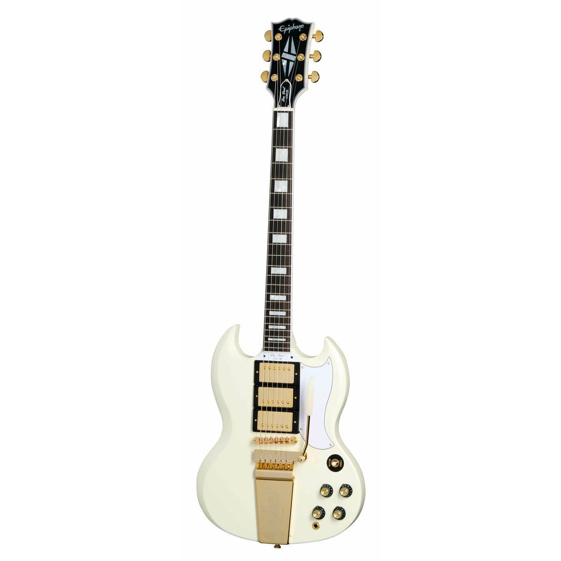 Đàn Guitar Điện Epiphone Inspired By Gibson Custom 1963 Les Paul SG Custom - Classic White Vos-Mai Nguyên Music