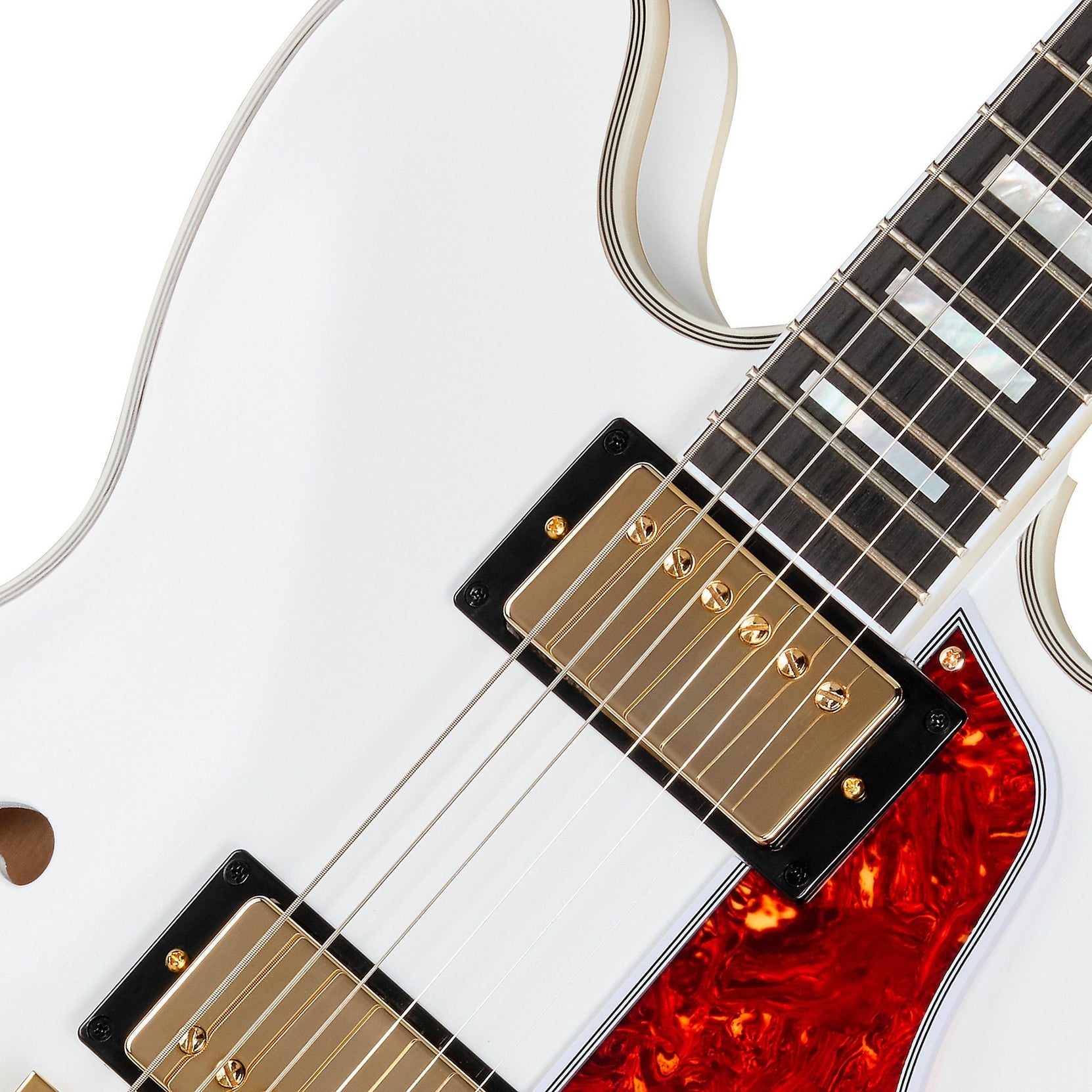 Đàn Guitar Điện Epiphone Inspired By Gibson Custom Alex Lifeson 1976 ES-355 Reissue Artist Semi-Hollowbody - Alpine White-Mai Nguyên Music
