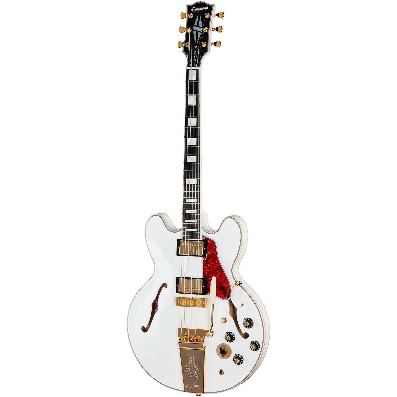 Đàn Guitar Điện Epiphone Inspired By Gibson Custom Alex Lifeson 1976 ES-355 Reissue Artist Semi-Hollowbody - Alpine White-Mai Nguyên Music