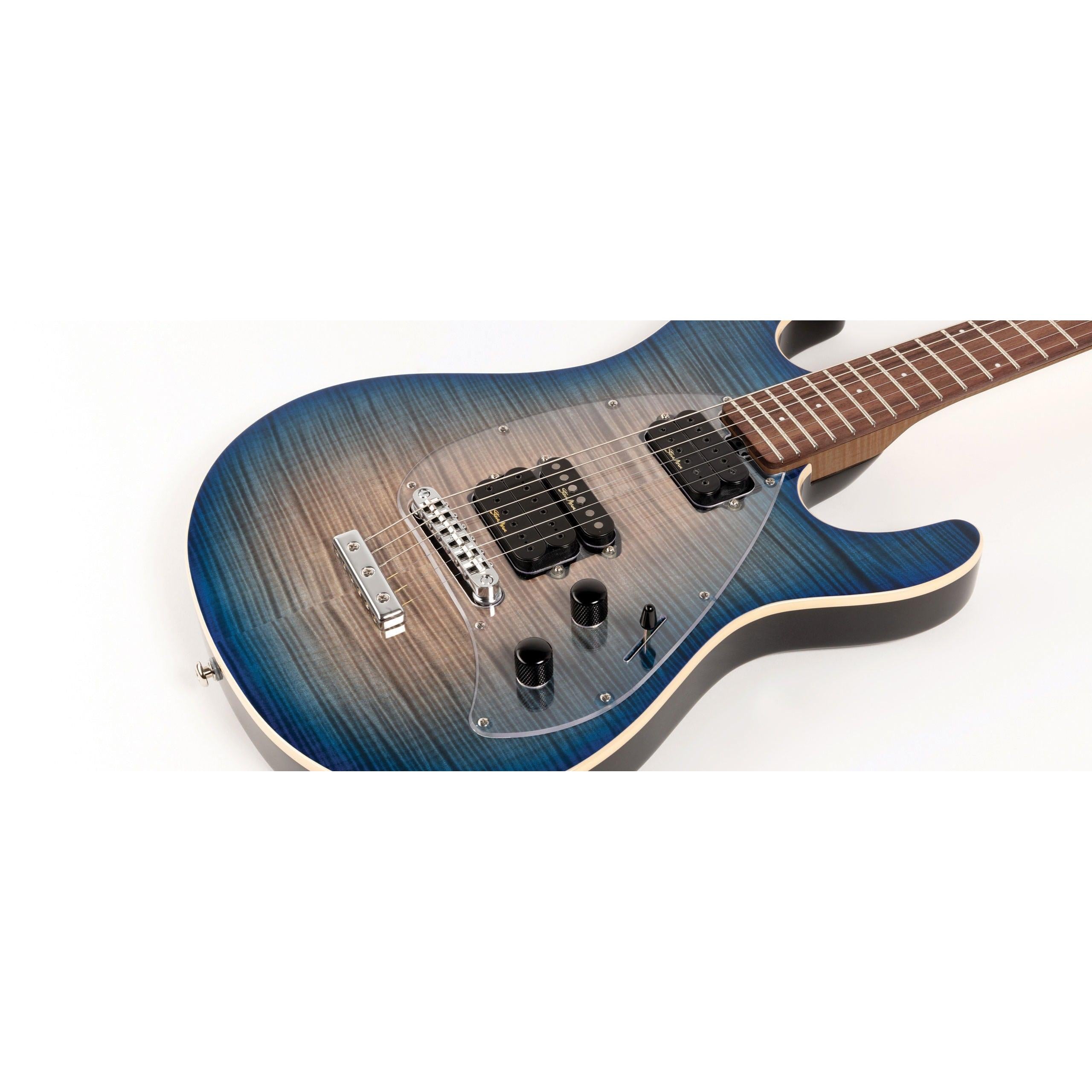Đàn Guitar Điện Ernie Ball Music Man Steve Morse Y2D Signature - Blue Burst Flame-Mai Nguyên Music