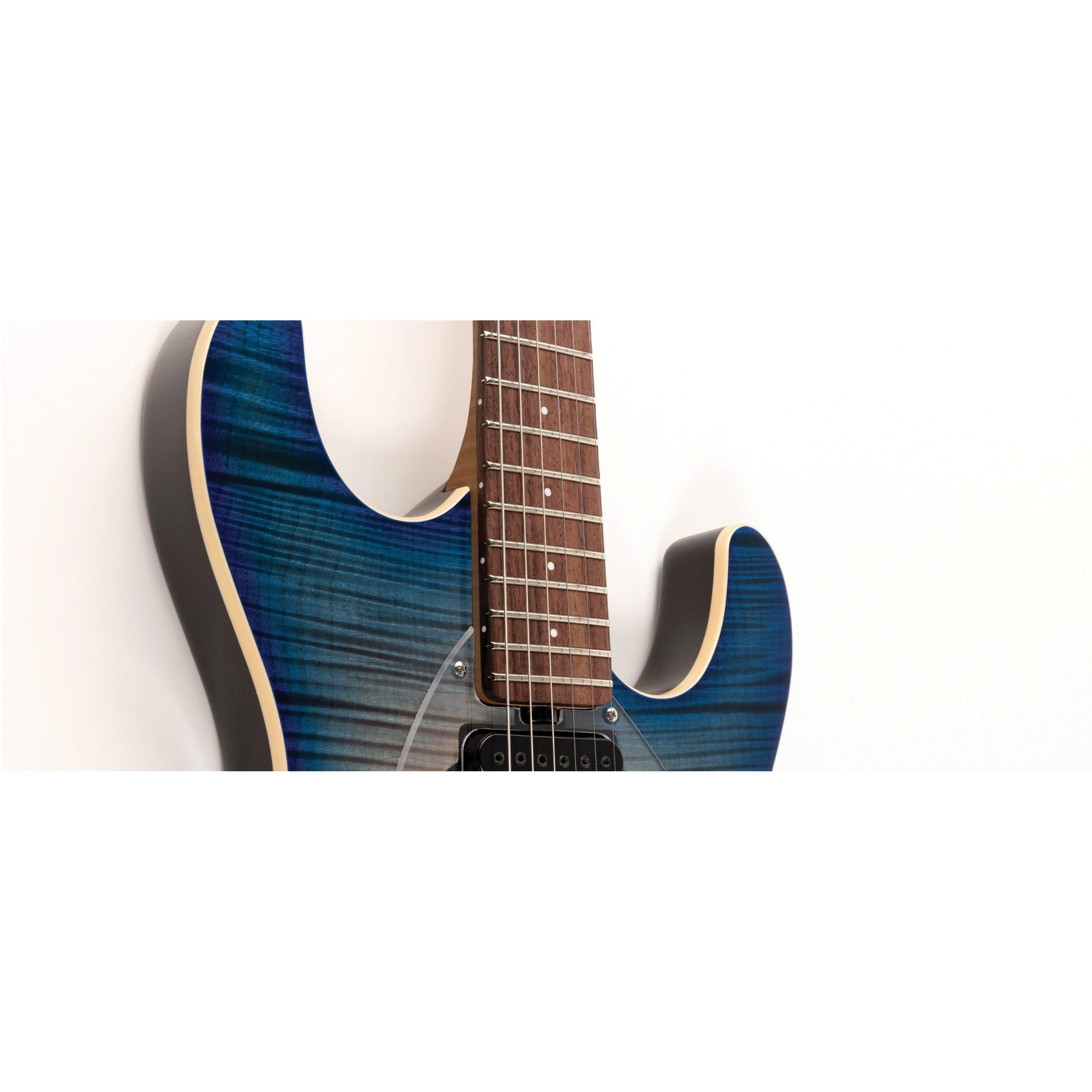 Đàn Guitar Điện Ernie Ball Music Man Steve Morse Y2D Signature - Blue Burst Flame-Mai Nguyên Music