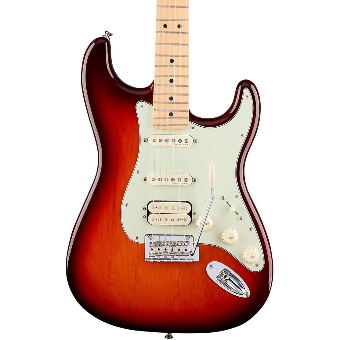 Đàn Guitar Điện Fender Deluxe Strat HSS, Maple Fingerboard, Tobacco Sunburst-Mai Nguyên Music