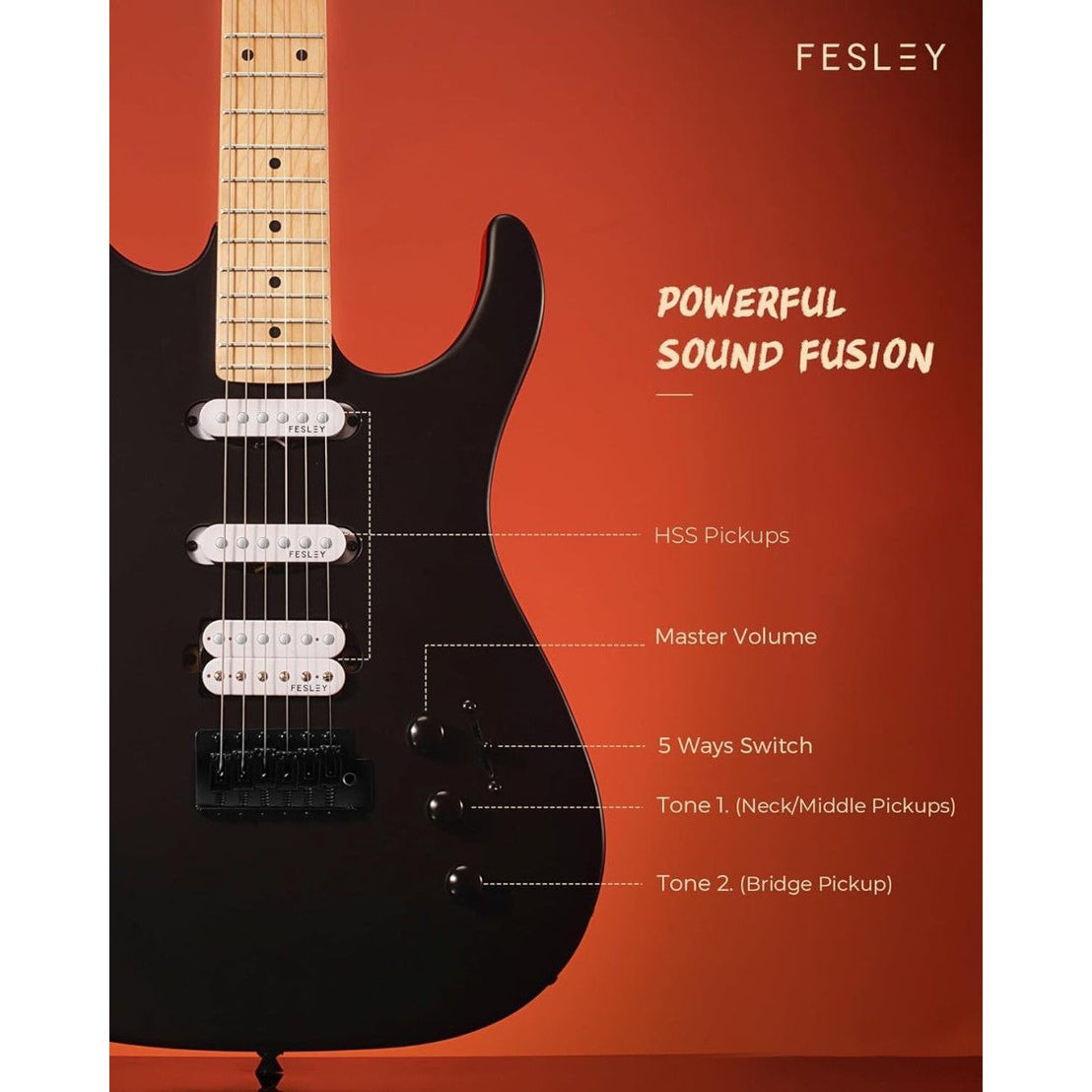 Đàn Guitar Điện Fesley FST400M-Mai Nguyên Music