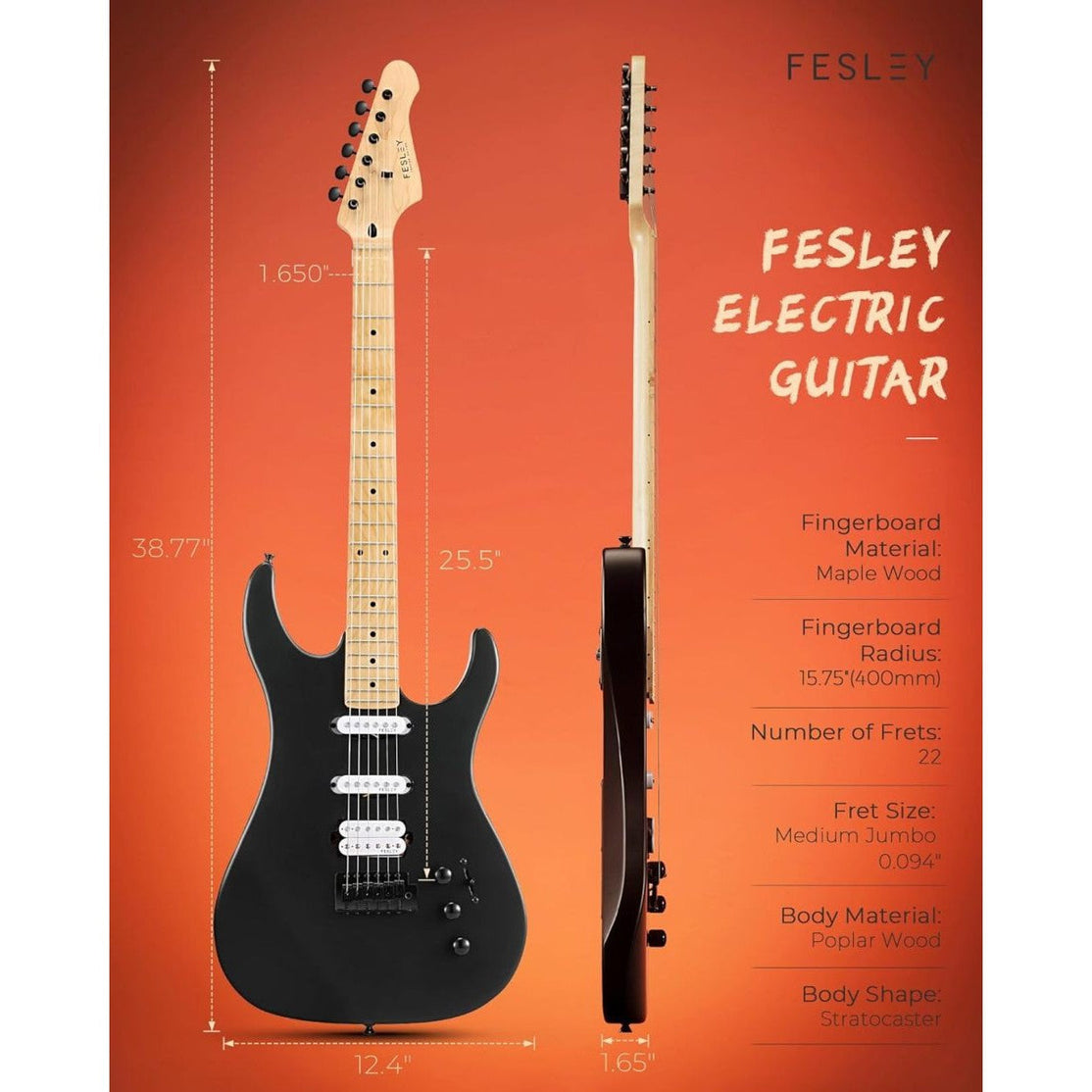 Đàn Guitar Điện Fesley FST400M-Mai Nguyên Music