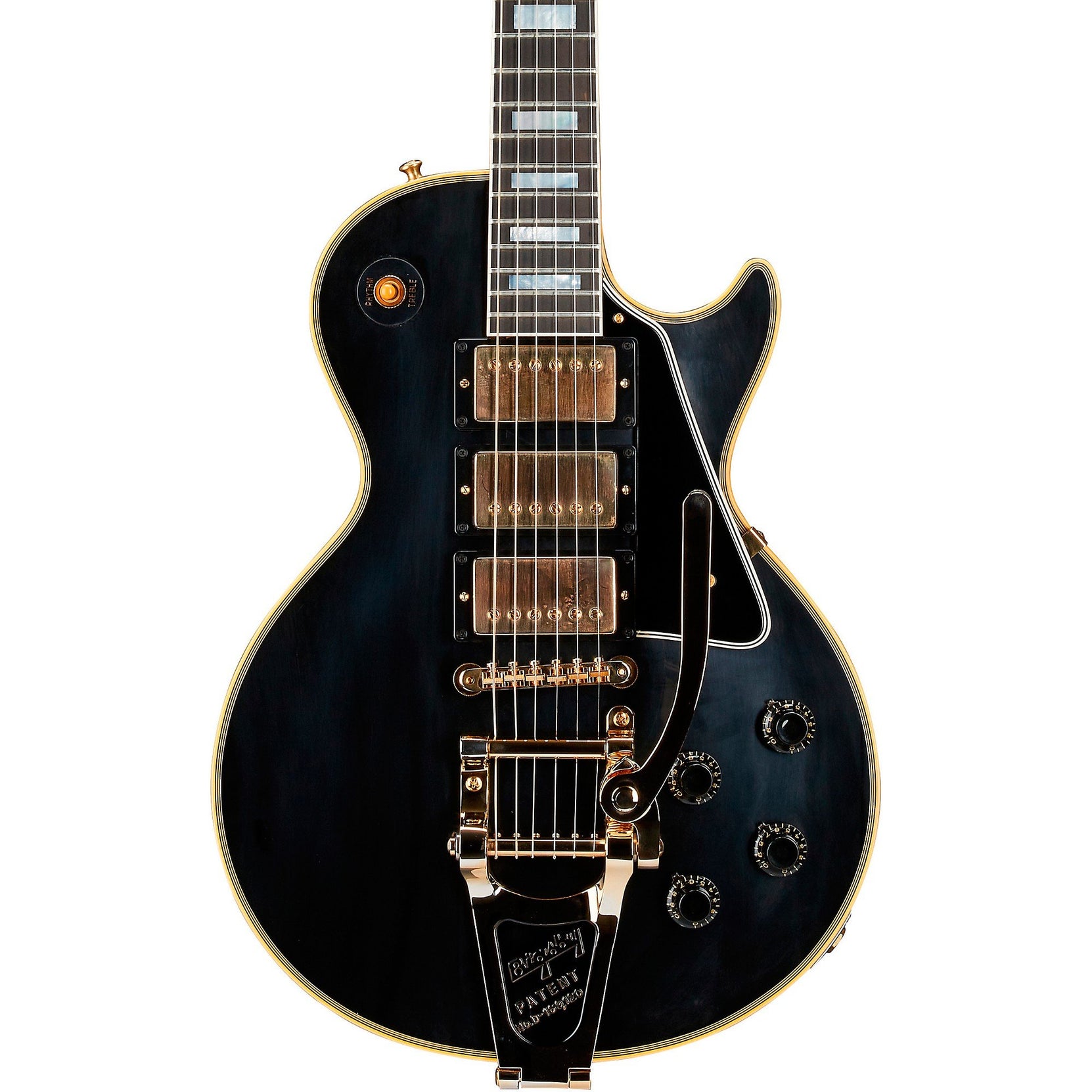 Đàn Guitar Điện Gibson Historic Collection Custom 1957 Les Paul Custom Reissue 3-Pickup Bigsby VOS - Ebony-Mai Nguyên Music