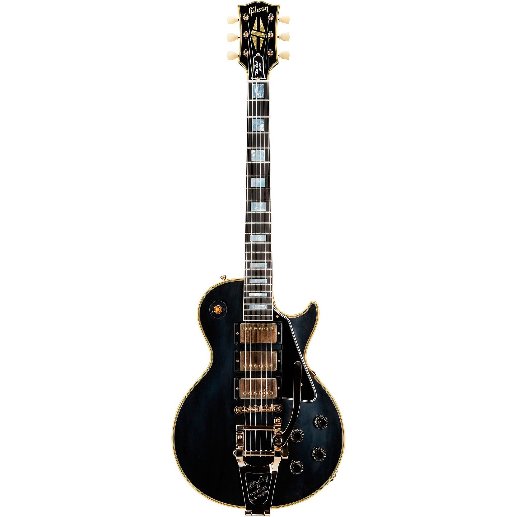 Đàn Guitar Điện Gibson Historic Collection Custom 1957 Les Paul Custom Reissue 3-Pickup Bigsby VOS - Ebony-Mai Nguyên Music