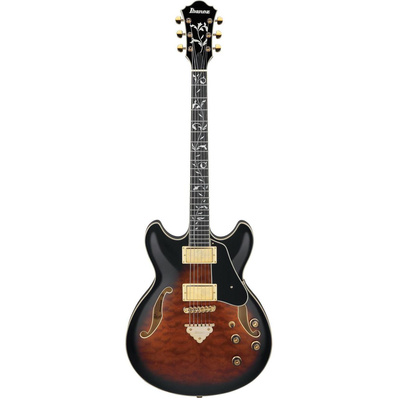 Đàn Guitar Điện Ibanez AS93QMSP Artcore Expressionist Semi-Hollowbody - Dark Brown Sunburst-Mai Nguyên Music