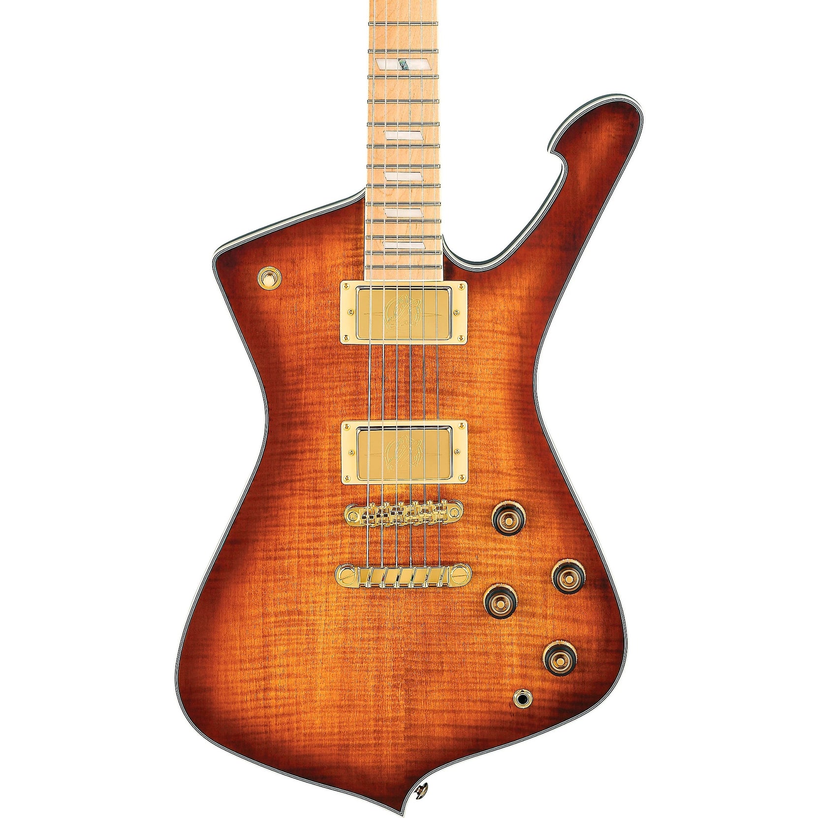 Đàn Guitar Điện Ibanez Iceman IC420MFM - Caramel Burst Low Gloss-Mai Nguyên Music