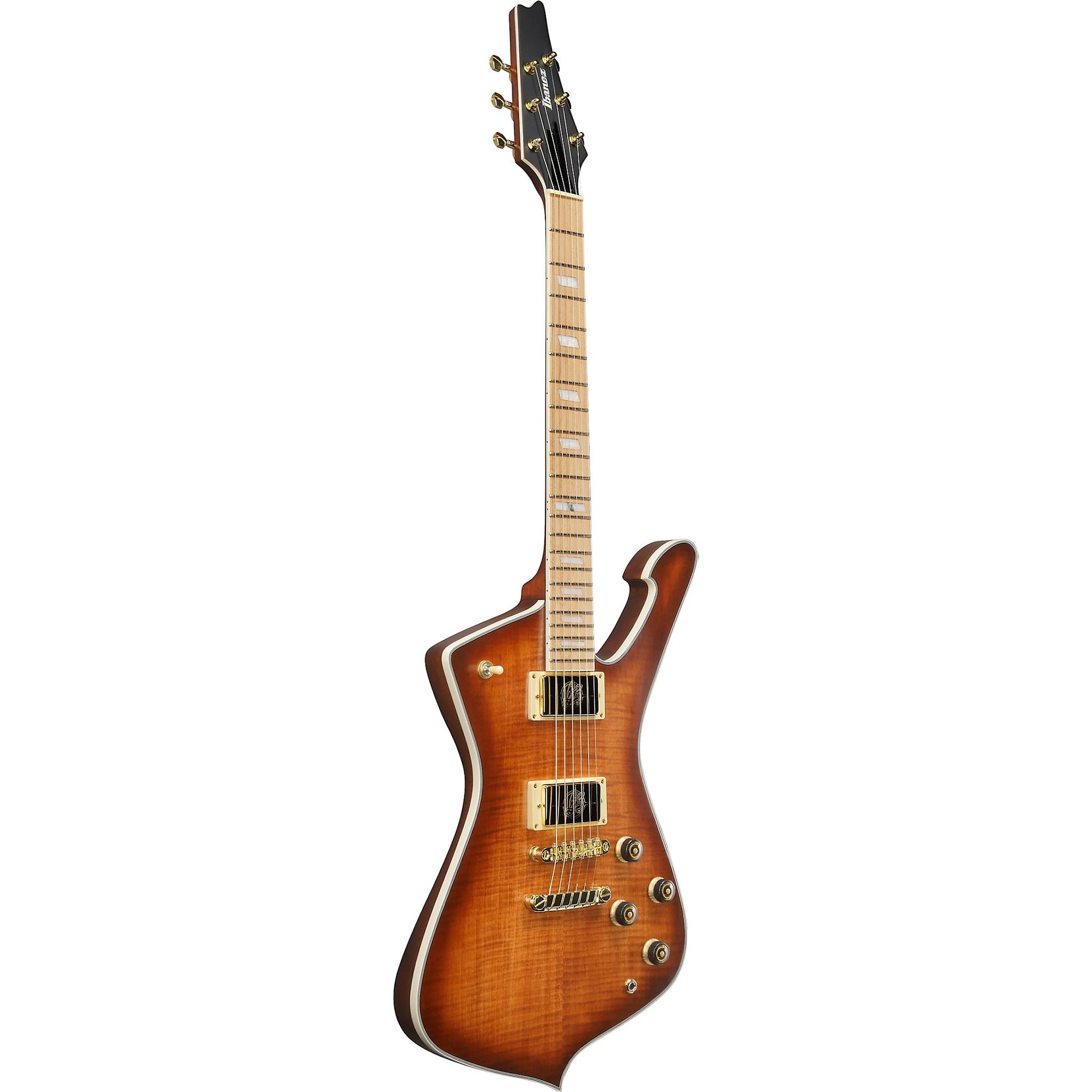 Đàn Guitar Điện Ibanez Iceman IC420MFM - Caramel Burst Low Gloss-Mai Nguyên Music