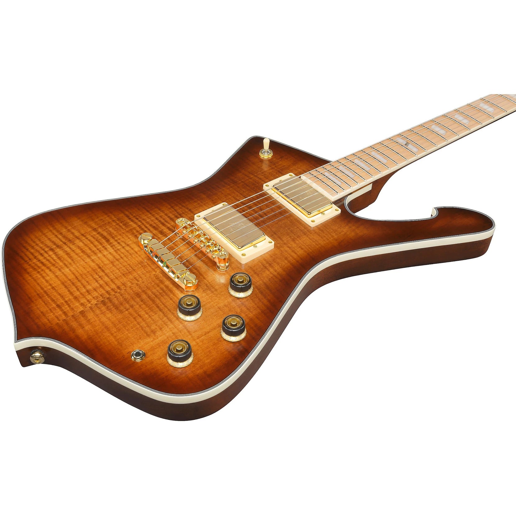 Đàn Guitar Điện Ibanez Iceman IC420MFM - Caramel Burst Low Gloss-Mai Nguyên Music
