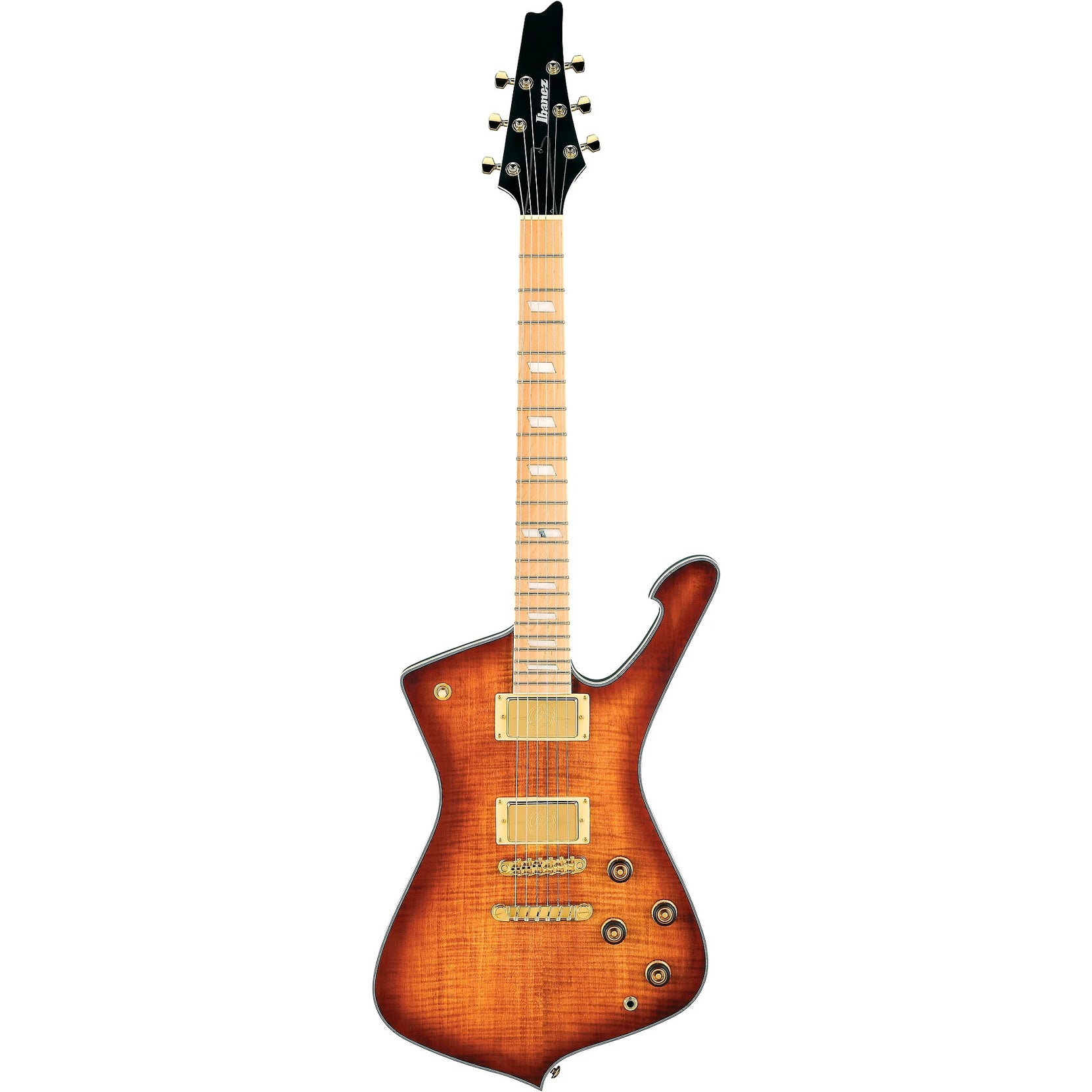 Đàn Guitar Điện Ibanez Iceman IC420MFM - Caramel Burst Low Gloss-Mai Nguyên Music