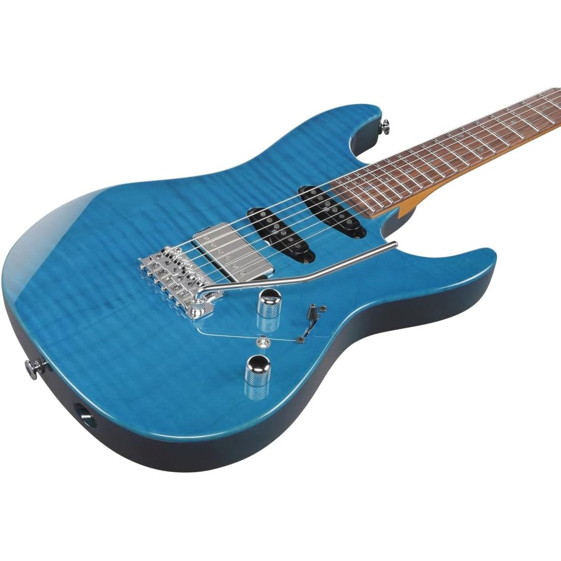 Đàn Guitar Điện Ibanez MMN1 Martin Miller Signature - Transparent Aqua Blue-Mai Nguyên Music