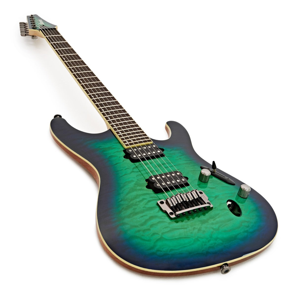 Đàn Guitar Điện Ibanez Prestige S6521Q, Surreal Blue Burst Gloss-Mai Nguyên Music