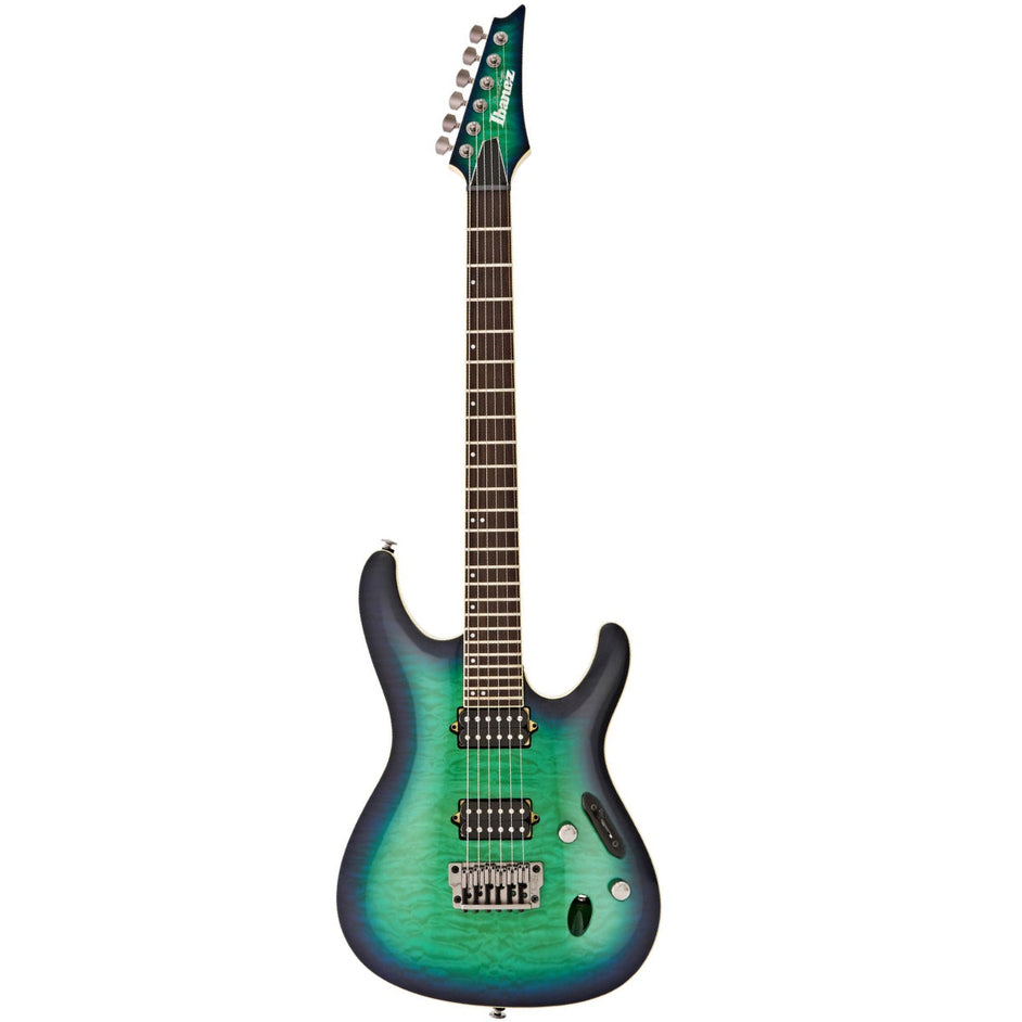 Đàn Guitar Điện Ibanez Prestige S6521Q, Surreal Blue Burst Gloss-Mai Nguyên Music