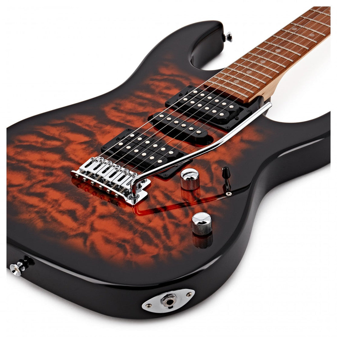 Đàn Guitar Điện Ibanez RG GIO GRX70QA, Sunburst-Mai Nguyên Music