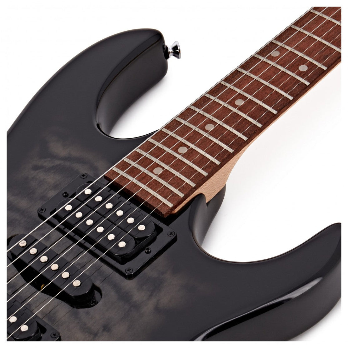 Đàn Guitar Điện Ibanez RG GIO GRX70QA, Transparent Black Sunburst-Mai Nguyên Music