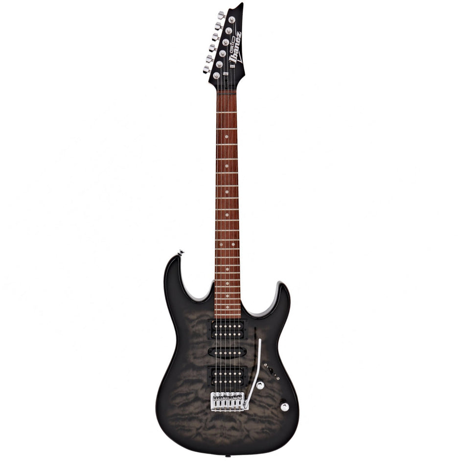 Đàn Guitar Điện Ibanez RG GIO GRX70QA, Transparent Black Sunburst-Mai Nguyên Music