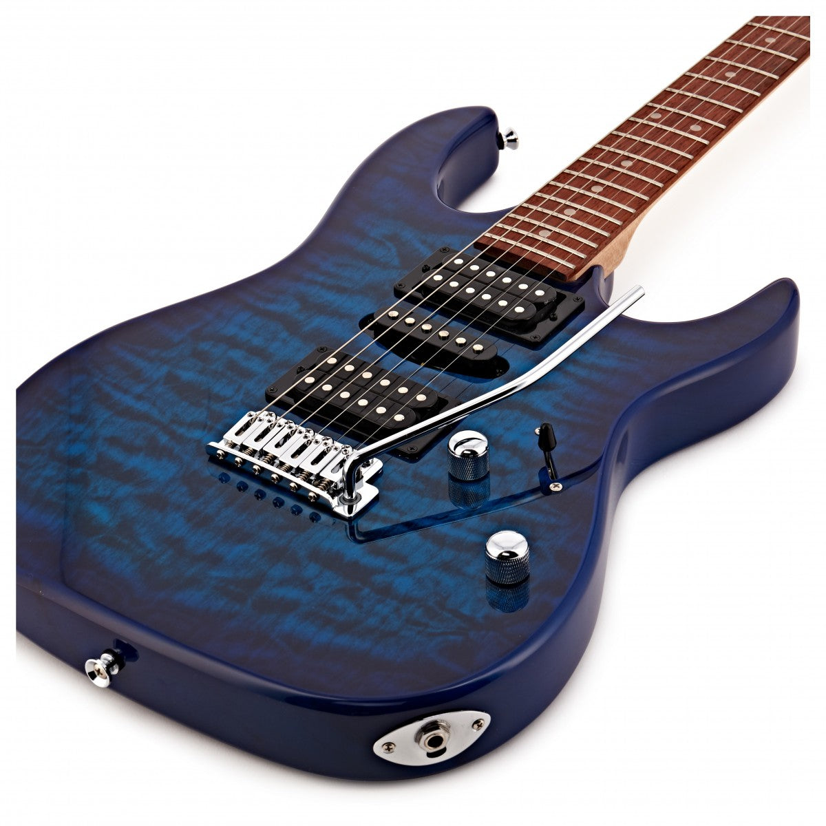 Đàn Guitar Điện Ibanez RG GIO GRX70QA, Transparent Blue Burst-Mai Nguyên Music