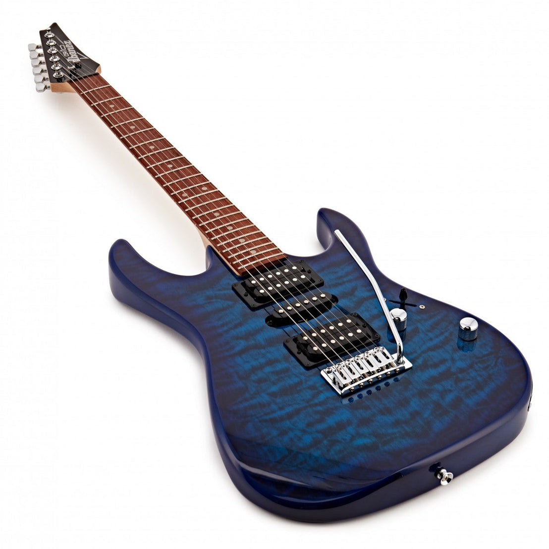 Đàn Guitar Điện Ibanez RG GIO GRX70QA - Transparent Blue Burst-Mai Nguyên Music