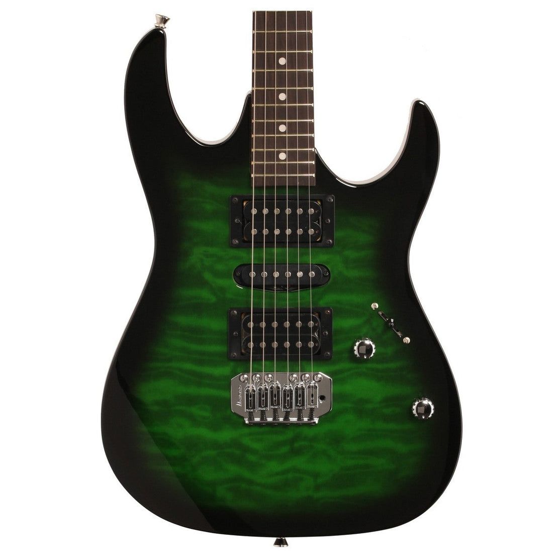 Đàn Guitar Điện Ibanez RG GIO GRX70QA, Transparent Emerald Burst-Mai Nguyên Music