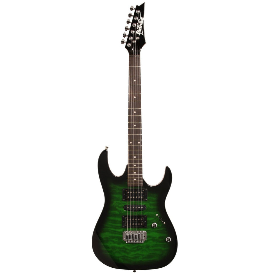 Đàn Guitar Điện Ibanez RG GIO GRX70QA, Transparent Emerald Burst-Mai Nguyên Music