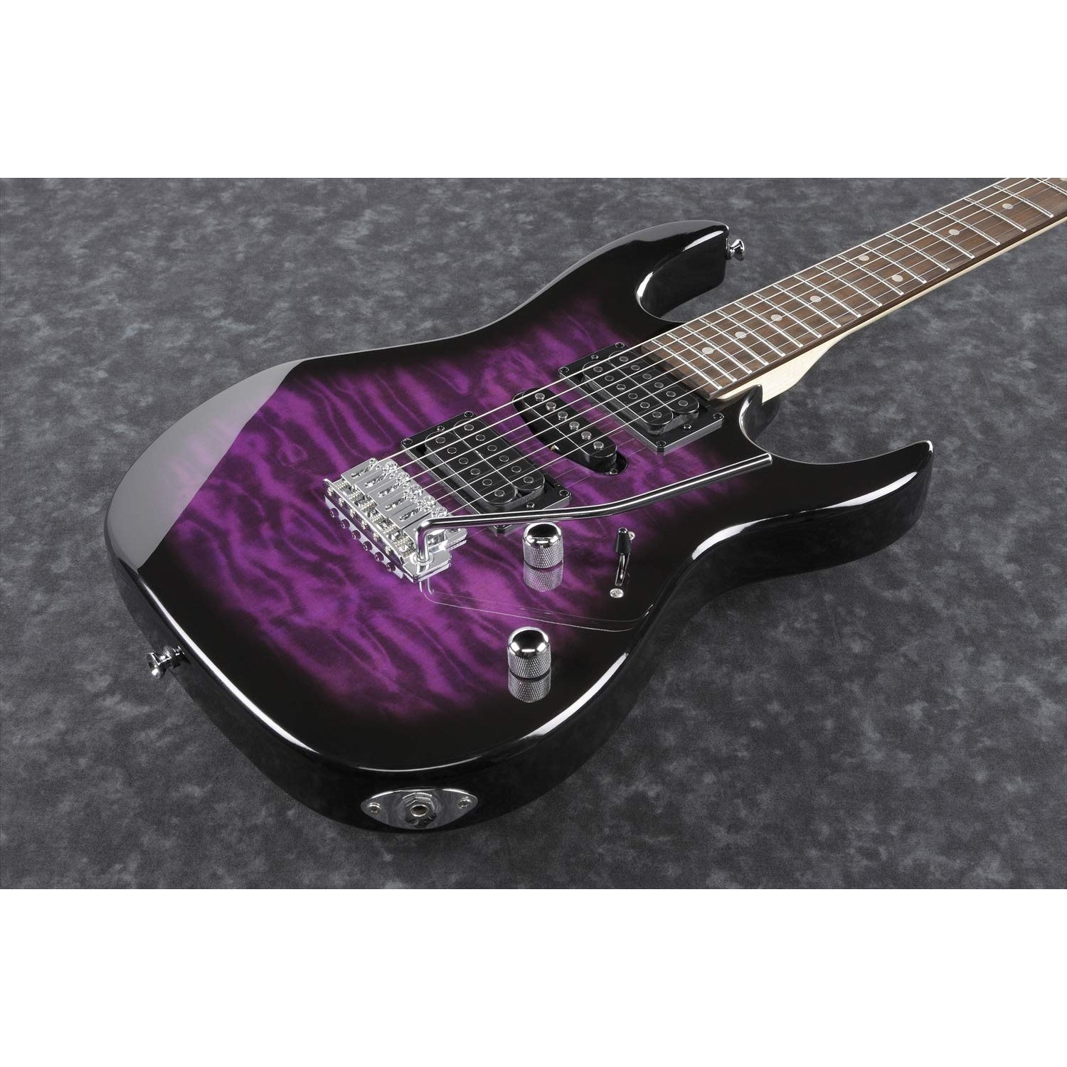 Đàn Guitar Điện Ibanez RG GIO GRX70QA, Transparent Violet Sunburst-Mai Nguyên Music