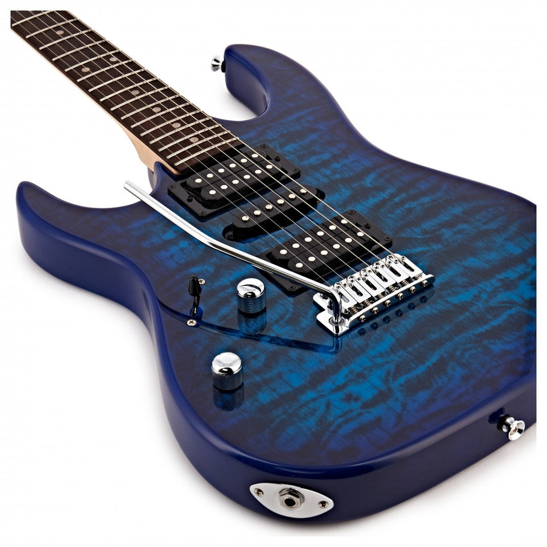 Đàn Guitar Điện Ibanez RG GIO GRX70QAL Lefty, Transparent Blue Burst-Mai Nguyên Music