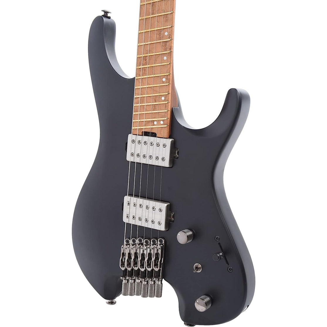 Đàn Guitar Điện Ibanez Standard QX52-BKF Headless w/Bag, Black Flat-Mai Nguyên Music