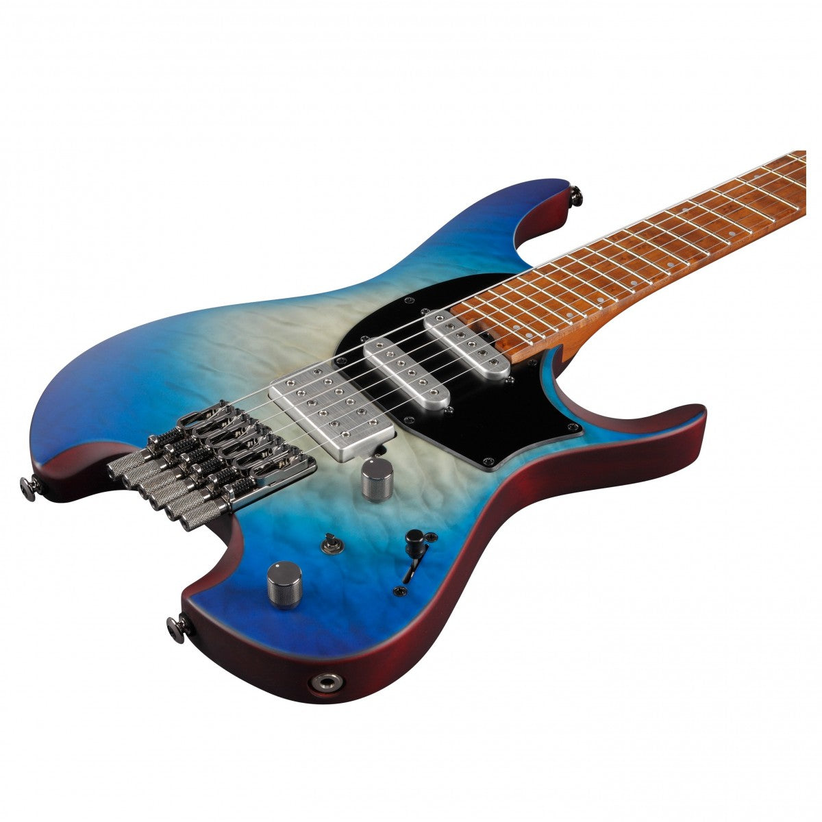 Đàn Guitar Điện Ibanez Standard QX54QM-BBM Headless - Blue Sphere Burst Matte-Mai Nguyên Music